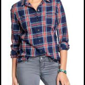 26.Peyton & Parker Longsleeve 100%Cotton Classic Style Plaid Button Down blouse